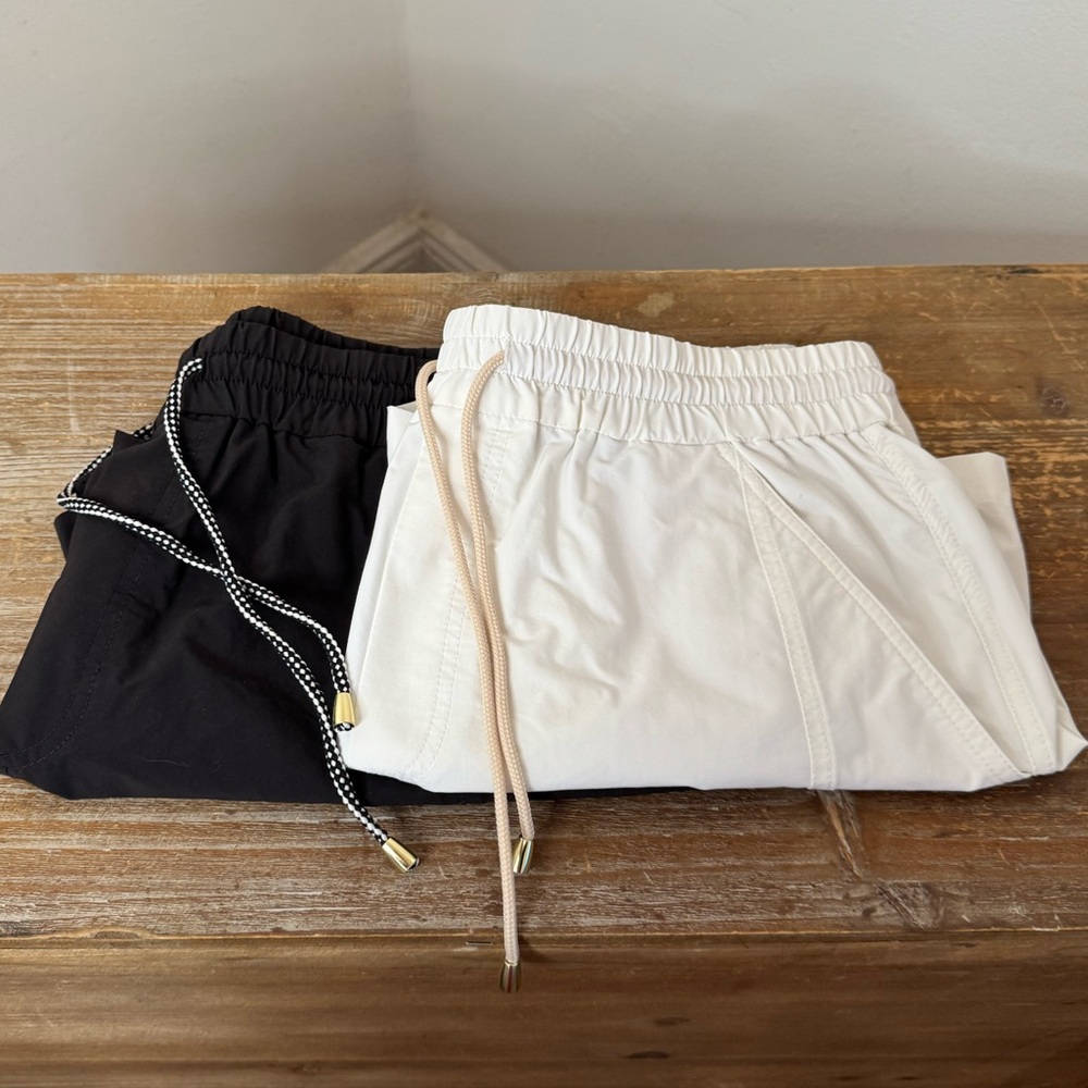 J. Crew Athletic Shorts in Black and White